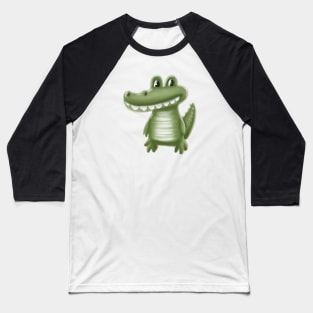 Cute Aligator Drawing Baseball T-Shirt